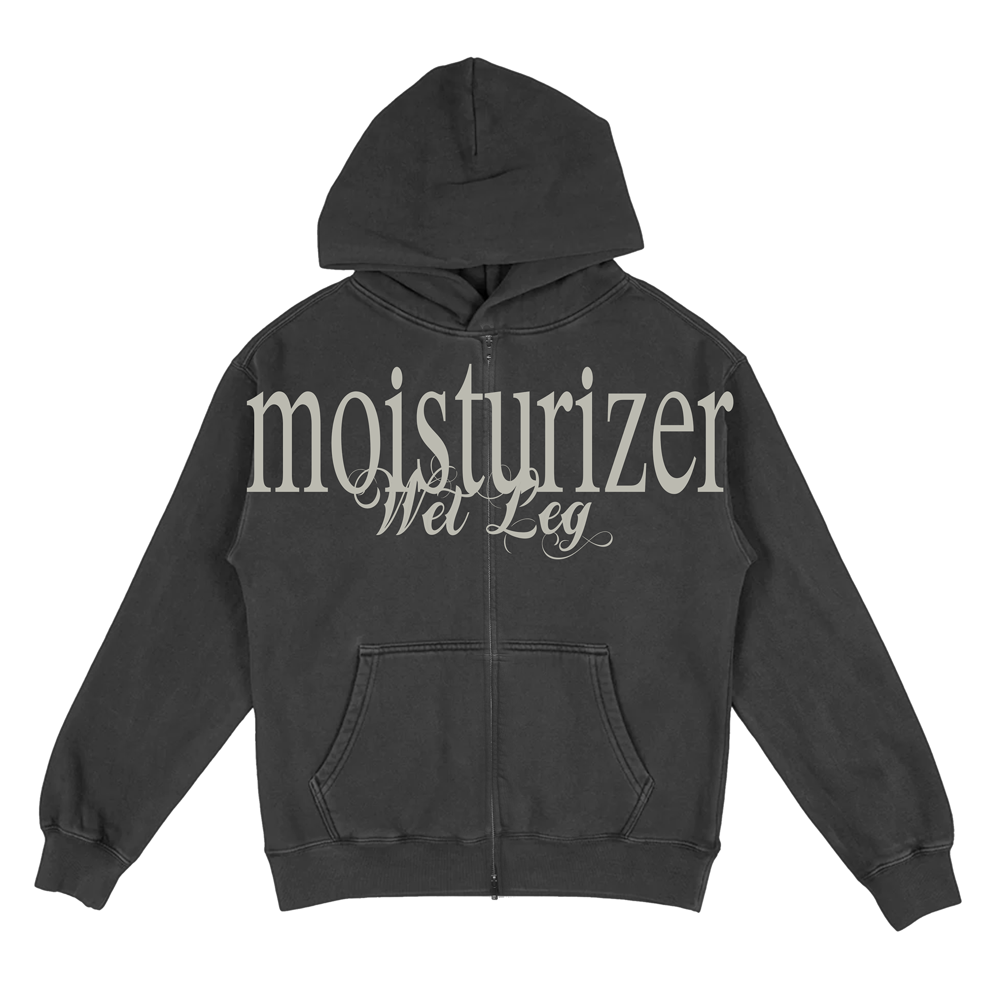 moisturizer faded black zipped hoodie | Wet Leg moisturizer faded black zipped hoodie | Wet Leg
