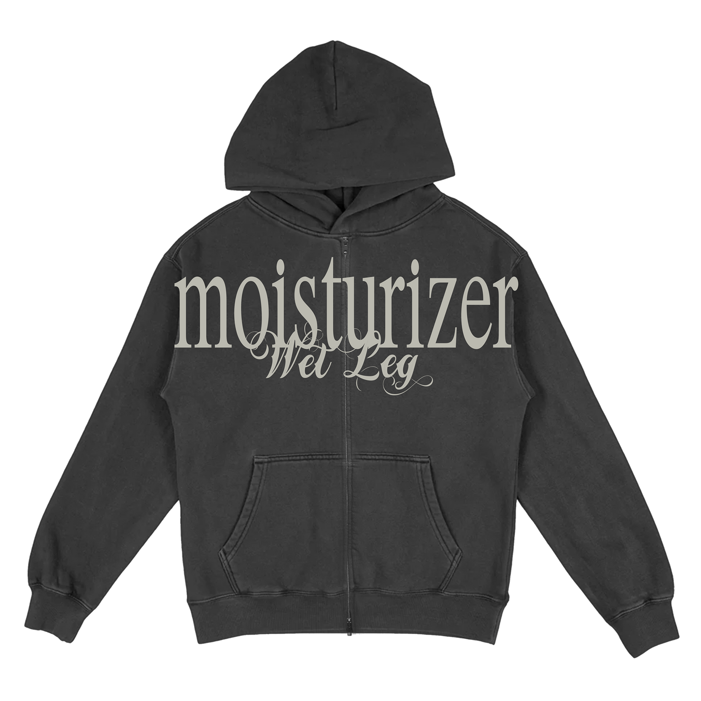 moisturizer faded black zipped hoodie